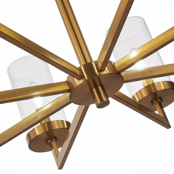 Купить ST Luce SL1171.303.08 Люстра подвесная Латунь/Прозрачный E14 8*40W