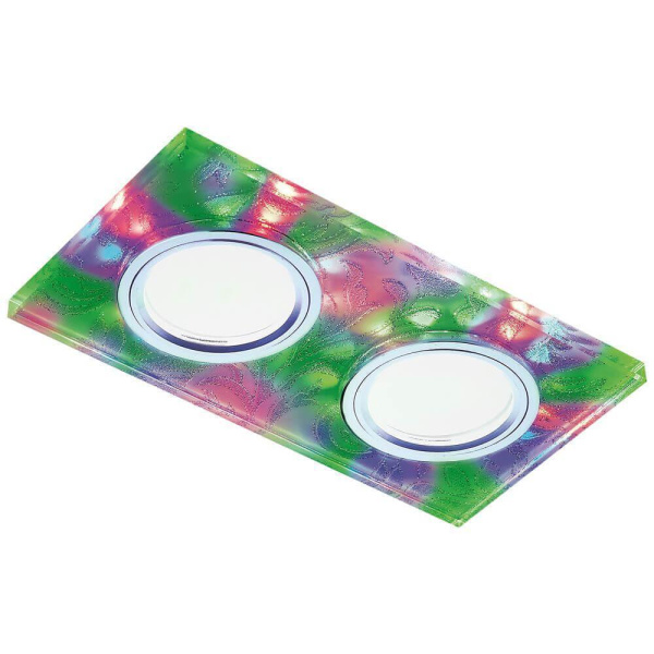 Ambrella Встраиваемый точечный светильник со светодиодной лентой S234/2 W/CH/M белый/хром/MR16+3W/2MR16+6W(LED MULTI)