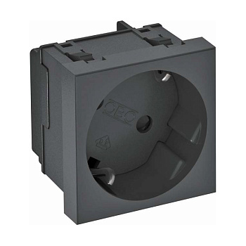 OBO BETTERMANN  Розетка 2К+3 под углом 33° шторки 16А 250В (45х45 мм - 1 модуль Modul45) черная 6120081