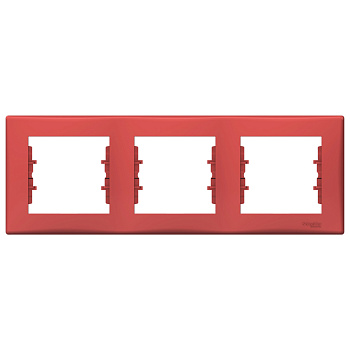 SE Sedna Красная Рамка 3-ая горизонтальная SDN5800541