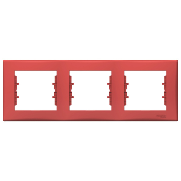 SE Sedna Красная Рамка 3-ая горизонтальная SDN5800541