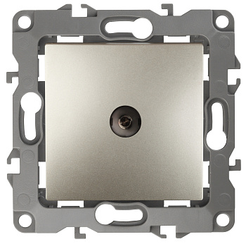 ЭРА 12-3102-04 Шампань Розетка TV проходная, IP20, 12