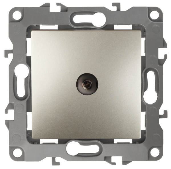 ЭРА 12-3102-04 Шампань Розетка TV проходная, IP20, 12