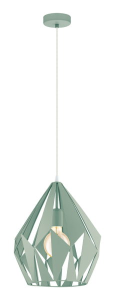 EGLO 49026 Подвес CARLTON-P, 1x60W (E27), Ø310, H1500, сталь, пастель светло-зеленый