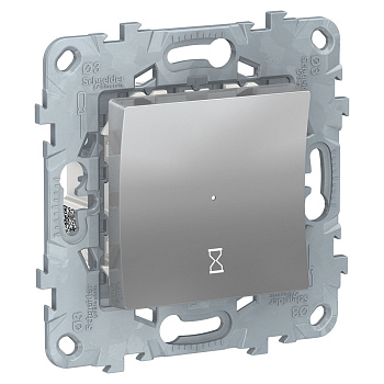 SE Unica New Алюминий Таймер нажимной, 10А NU553530