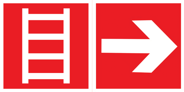 Varton пиктограмма "ЛЕСТНИЦА / СТРЕЛКА" 300х150мм для аварийно-эвакуационного светильника Giant/Vision/Twofold/Evade V5-EM03-60.003.047