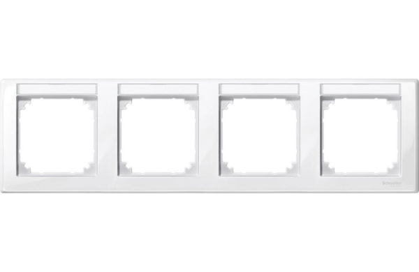 Купить SE Merten SM Полярно-Бел Рамка 4-ая с полем для надписи (MTN471419)