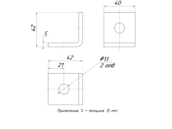 Купить EKF PROxima STRUT-пластина угловая 90гр. 2 отверстия HDZ