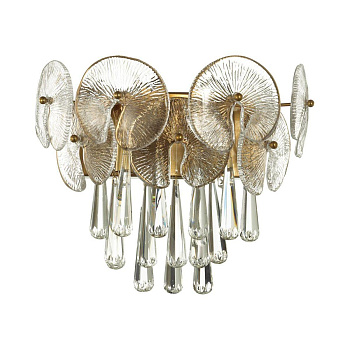 Odeon Light 4984/2W HALL ODL22 381 золотой/стекло/хрусталь Бра G9 2*33W SEMURA