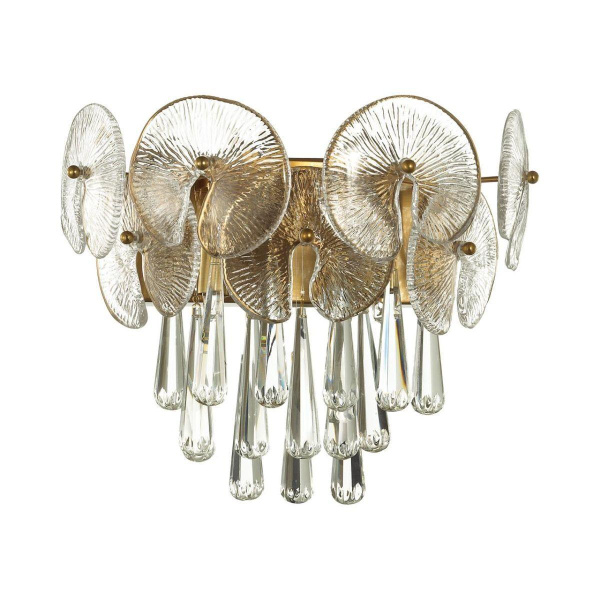 Odeon Light 4984/2W HALL ODL22 381 золотой/стекло/хрусталь Бра G9 2*33W SEMURA