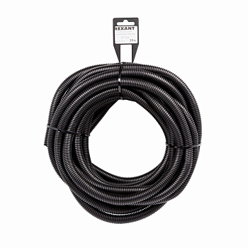 Труба автомобильная гофрированная 12,7 мм ПОЛИПРОПИЛЕН 10 м разрезная Rexant 15-1310