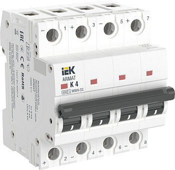 IEK ARMAT Автоматический выключатель M06N-DC 4P K 4А AR-M06N-4-K004DC