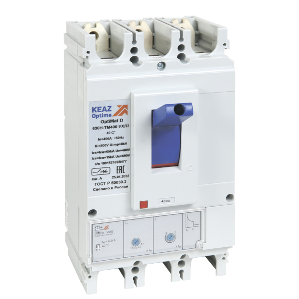 КЭАЗ Выключатель автоматический OptiMat D630H-TM400-УХЛ3