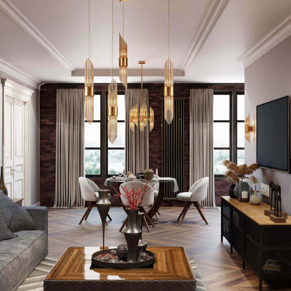 Купить Odeon Light 4847/2 HALL ODL21 335 золото/металл/стекло Подвес G9 2*40W FLAMBI