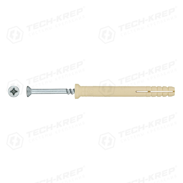 Tech-Krep Дюбель-гвоздь 6K60 пот. манжета (нейлон) (300 шт) - ведро 102109