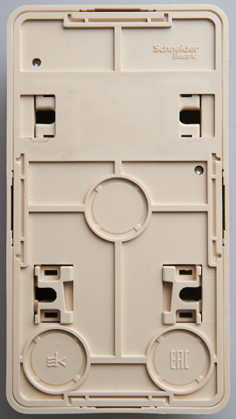 Купить Systeme Electric Этюд наруж Крем Блок: Розетка б/з + выключатель 1-клавишный