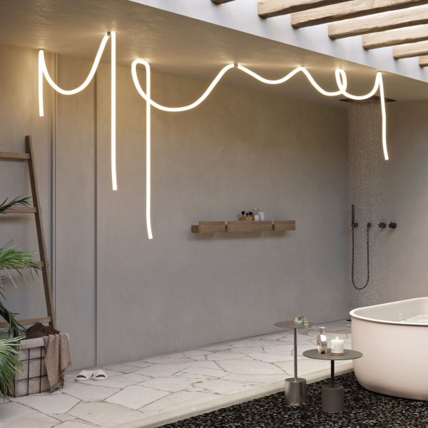 Купить Arlight Лента герметичная MOONLIGHT-TOP-A336-D25mm 24V Day4000 360deg (14.4 W/m, IP65, 2835, 5m, wire x2) ( Прямой вывод кабеля) 036273