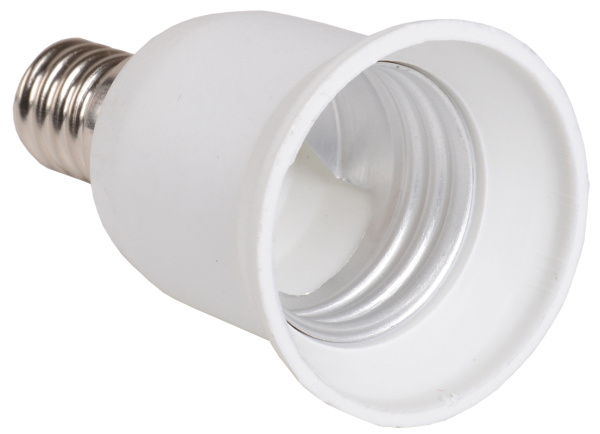 IEK ПР14-27-К02 Переходник пластик, Е14-Е27, белый, индивидуальный пакет,