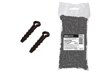 TDM Дюбель-хомут для плоского кабеля 6-14мм черный (100шт) SQ0539-0036