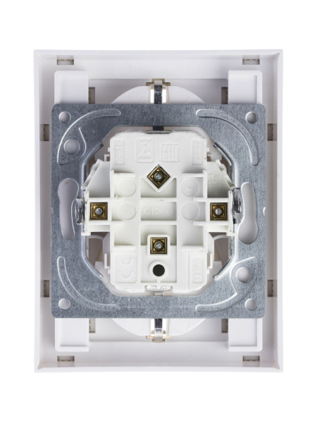 Купить ABB EPJ Levit слоновая кость / белый Розетка двойная с заземл, со шторками 2CHH223457C6017