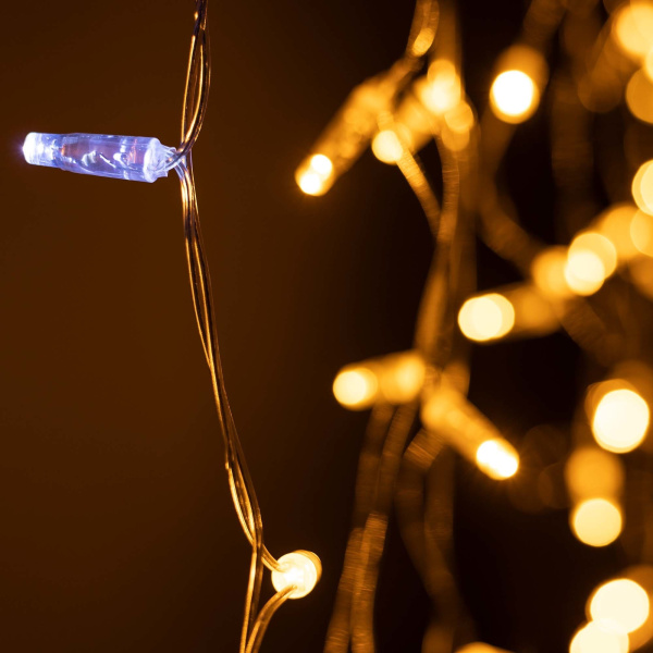 Arlight Светодиодная гирлянда ARD-EDGE-CLASSIC-2400x600-CLEAR-88LED-FLASH Yellow (230V, 6W) (Ardecoled, IP65) 031184