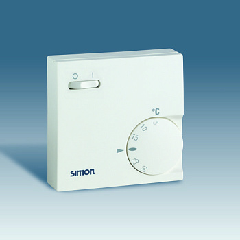 Simon 75 Мех Графит Терморегулятор комнатный, тепло-холод, 10-5А 250В, 5-30град 75503-68