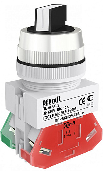 Dekraft Переключатель на 2 фикс. полож. I-O станд. ручка ПЕ-30