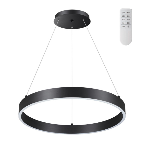 Novotech 358959 OVER NT22 черный Светильник подвесной диммируемый, в комплекте пульт ДУ (2.4G) IP20 LED 3000К~6000К 50W 220V ITER