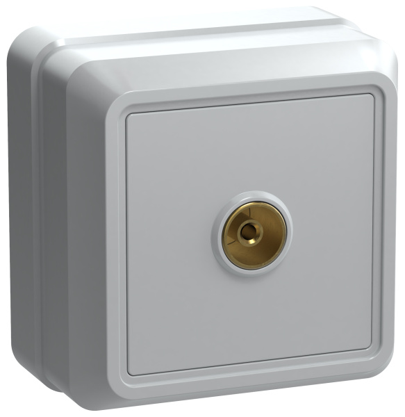 IEK OKTAVA РТВ20-ОБ Розетка 1местн. телевиз. (белый)