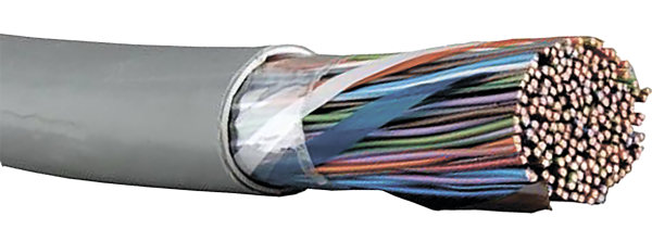 Купить IEK ITK Кабель связи витая пара F/UTP, кат.5E 10х2х24AWG solid, LSZH, 500м, серый LC1-C5E10-321