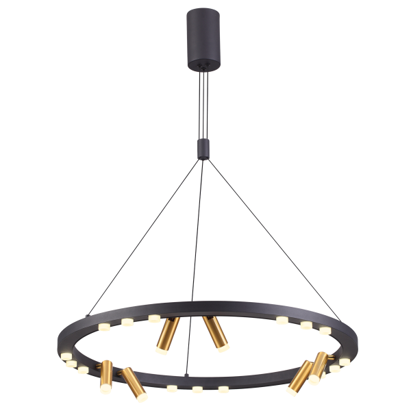 Odeon Light 3918/63L ODL20 38 черный/золотистый/металл Подвесной светильник LED 63W 4000K BEVEREN Купить Odeon Light 3918/63L ODL20 38 черный/золотистый/металл Подвесной светильник LED 63W 4000K BEVEREN