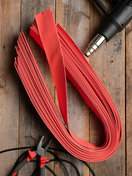 Купить EKF PROxima Термоусаживаемая трубка ТУТ нг 25/12,5 красная в отрезках по 1м