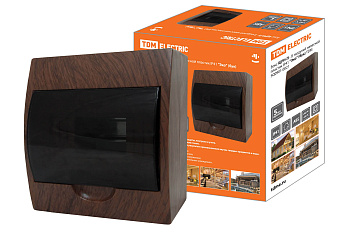 TDM Бокс ЩРН-П-8 модулей навесной пластик IP41 "Эко" (бук) SQ0901-0021