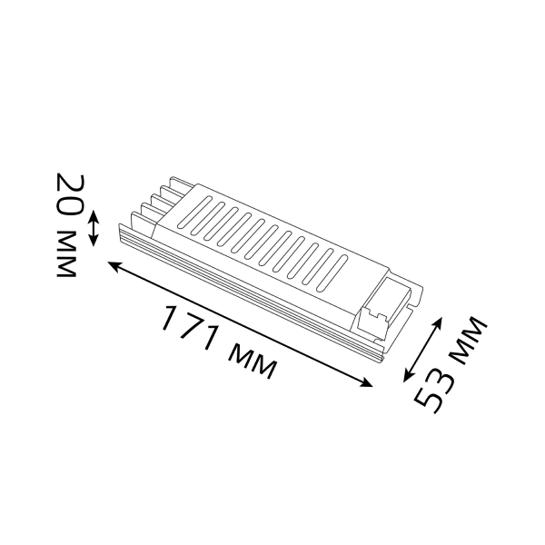 Купить Gauss Блок питания LED STRIP PS 60W 12V - ультратонкий 1/72 202001060