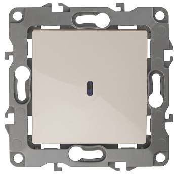 ЭРА 12-1102-02 Выключатель с подсветкой, 10АХ-250В, IP20, 12, Слоновая кость