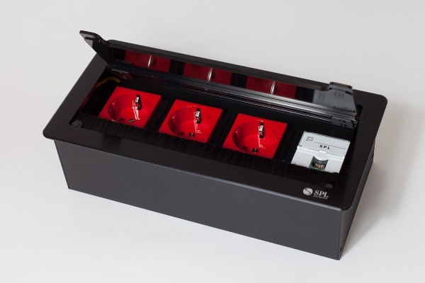 SPL Люк настольный на 4 поста (45х45), металл, черный, IP20 300011