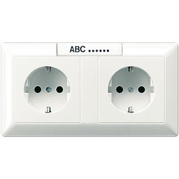 JUNG SCHUKO®-розетка для кабельных каналов 16 A / 250 B ~, белая AS1522NAWW