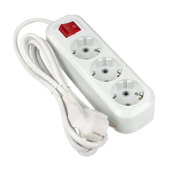 Купить EKF PROxima Удлинитель "Эксперт" 3 гнезда 2 метра 16А/3,5кВт с выключателем и заземлением ПВС 3х1