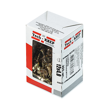 Tech-Krep Саморезы универсальные  12х4,0 мм (200 шт) желтые - коробка с ок. 102239