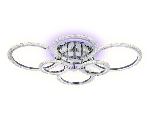 Купить Ambrella Потолочный светодиодный светильник с пультом FA413/4+2 CH хром 132W 840*600*120 (ПДУ РАДИО 2.4G)