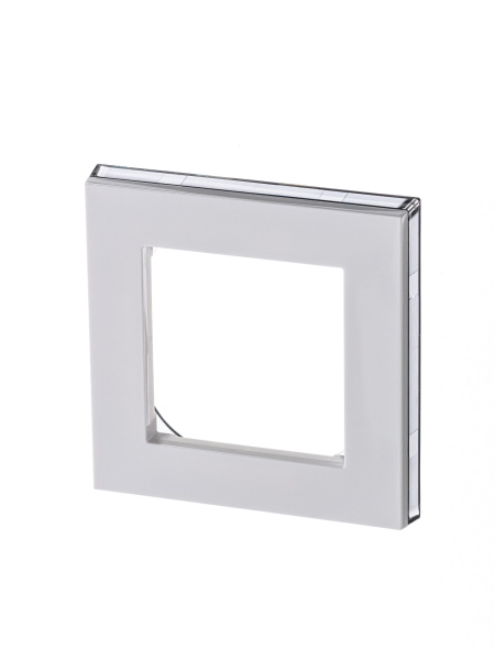 ABB EPJ Levit белый / дымчатый чёрный Рамка 1 пост 2CHH015010A6062