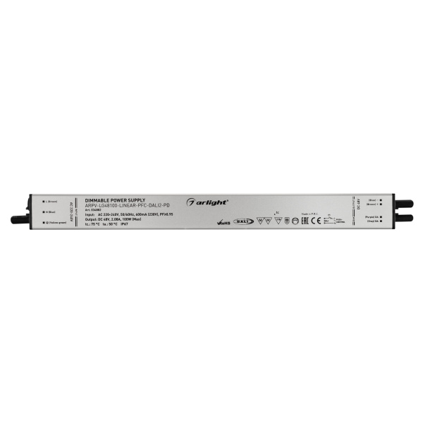 Купить Arlight Блок питания ARPV-LG48100-LINEAR-PFC-DALI2-PD (48V, 2.08A, 100W) (IP67 Металл, 5 лет) 034882