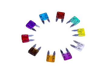 Набор автомобильных предохранителей "мини" в пластиковой коробке 100шт. Rexant 80-7023