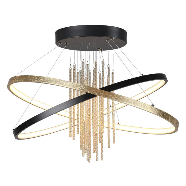 Купить Odeon Light 3901/70CL L-VISION ODL22 черный/золотистый/металл Потолочный светильник IP20 LED 70W 3340Лм 4000K MONICA