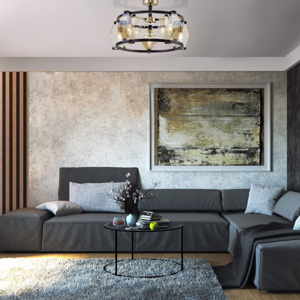 Купить Eurosvet 60126/8 Светильник потолочный черный a054453