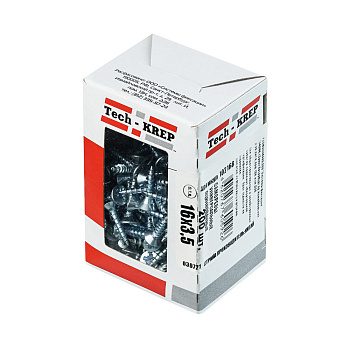 Tech-Krep Саморезы универсальные  16х3,5 мм (200 шт)  оцинкованные - коробка с ок. Tech-Kr 102168