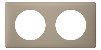 Legrand Celiane2 Перкаль Грэй Рамка 2-я (2+2 мод) 066722