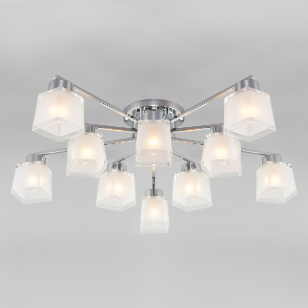 Eurosvet Потолочная люстра со стеклянными плафонами 30162 хром a047322