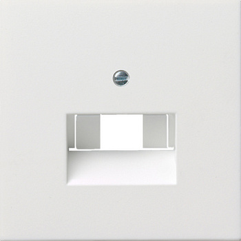 Gira F100 Бел глянц Накладка 1-ой и 2-ой наклон ТЛФ/комп розетки(мех Rutenbeck, Prodax) 0270112