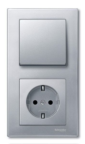 Купить SE Merten SM M-Plan Алюминий Рамка 2-ая MTN486260